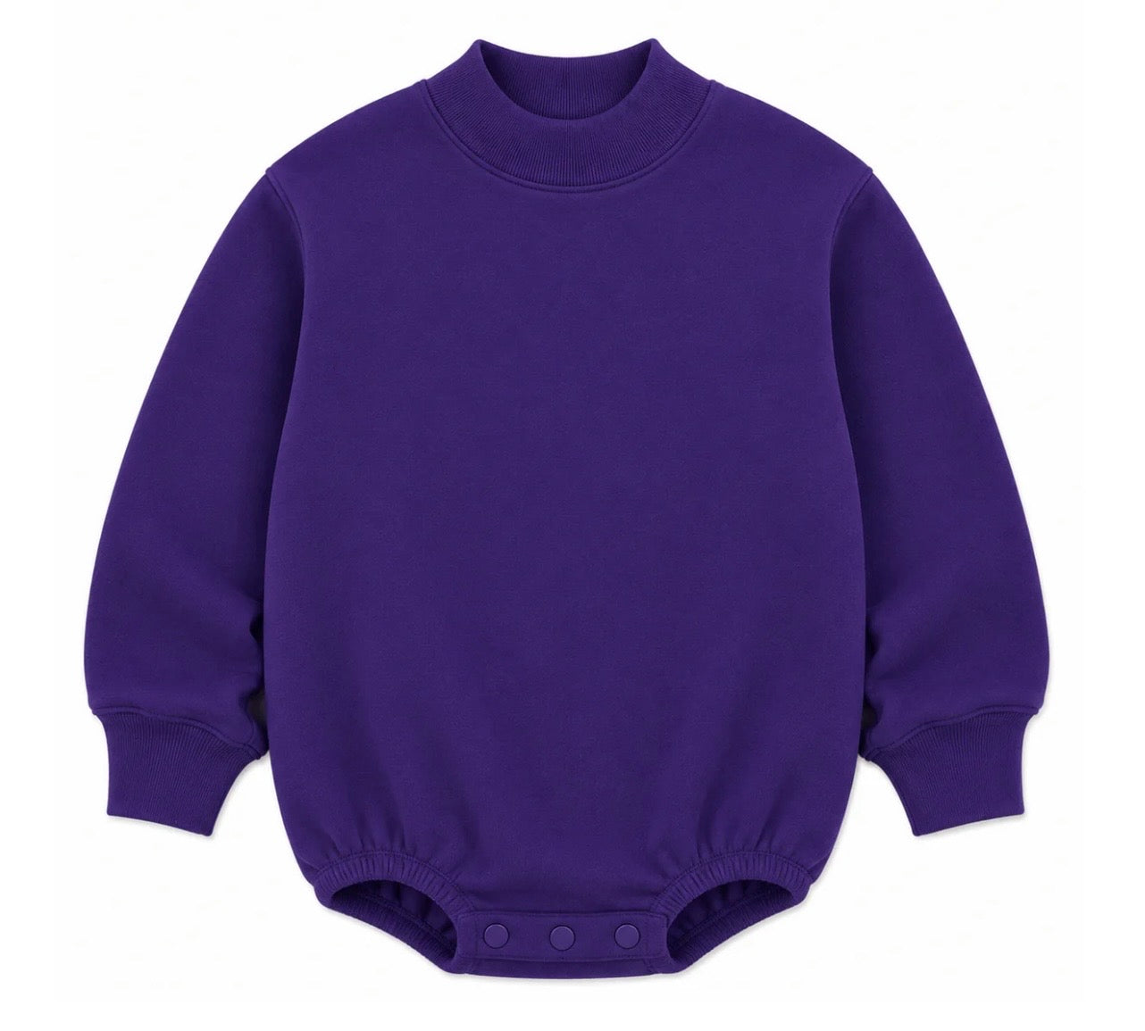 Solid Mock Neck Baby Bubble |PRE-ORDER