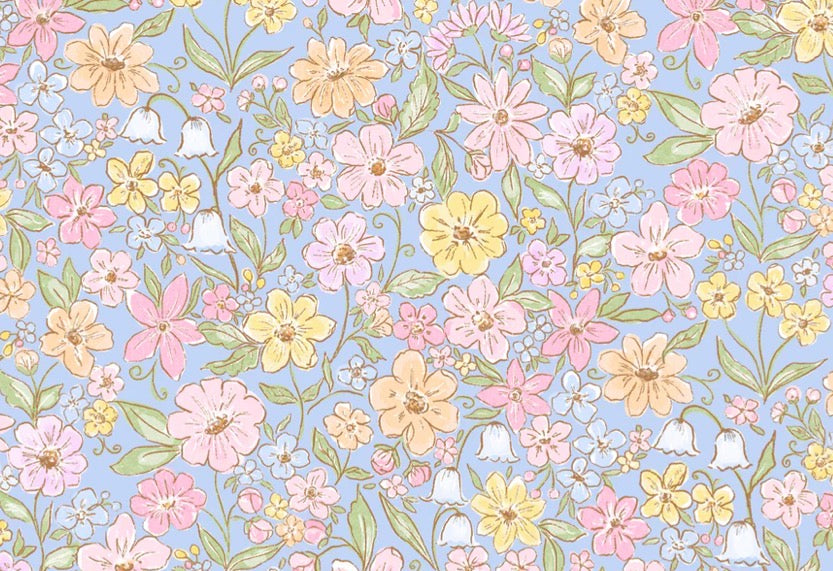 Light Blue Floral Leggings