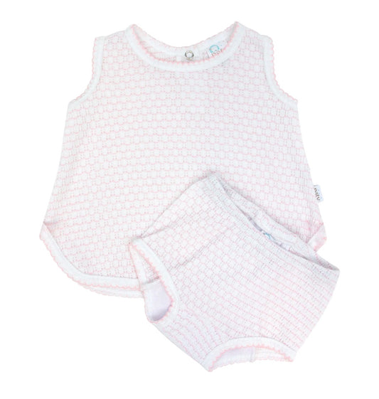 Paty Knit Pinstripe Diaper Set