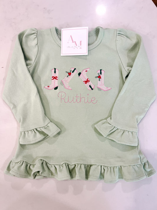 Christmas Boots for the Girls