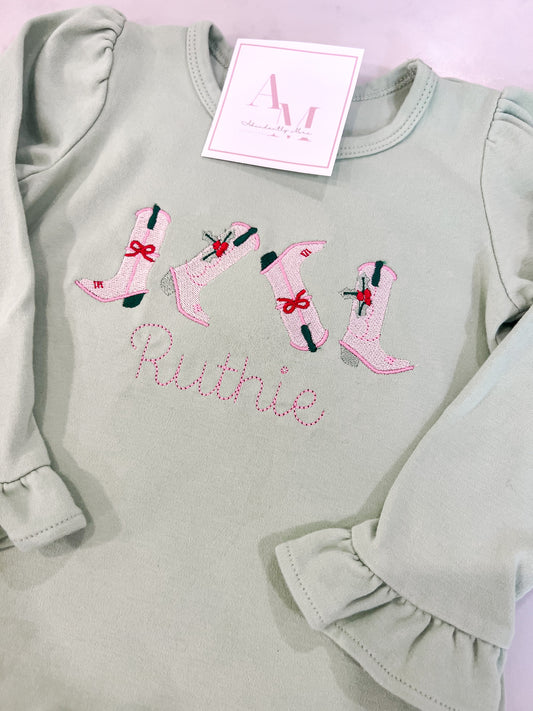 Christmas Boots for the Girls