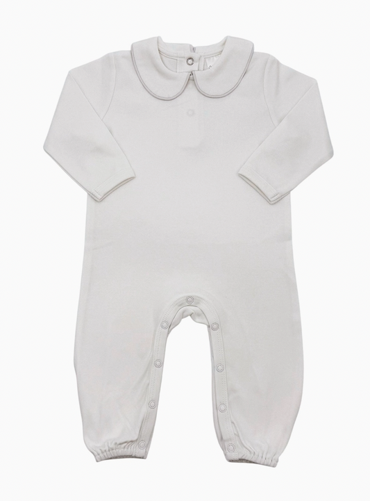 Long Sleeve Collared Boys Romper - Christmas