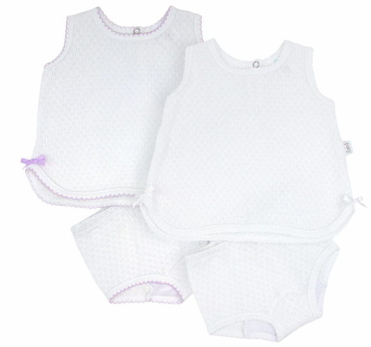Paty Knit Sleeveless Diaper Set