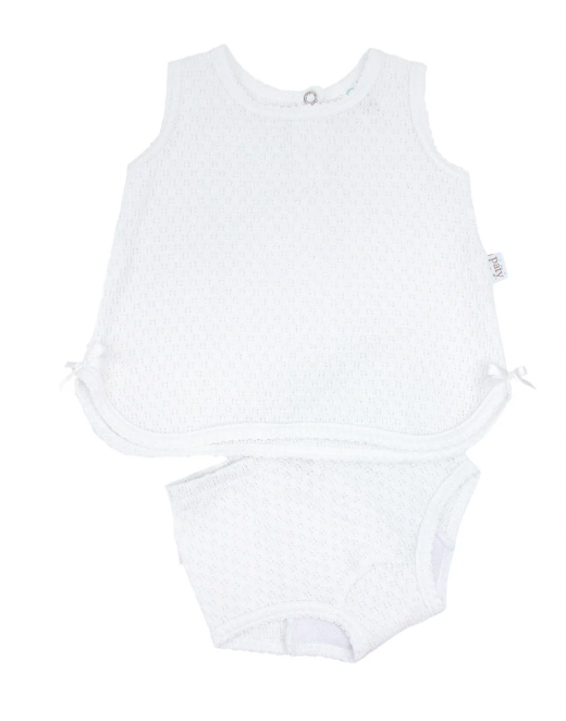 Paty Knit Sleeveless Diaper Set