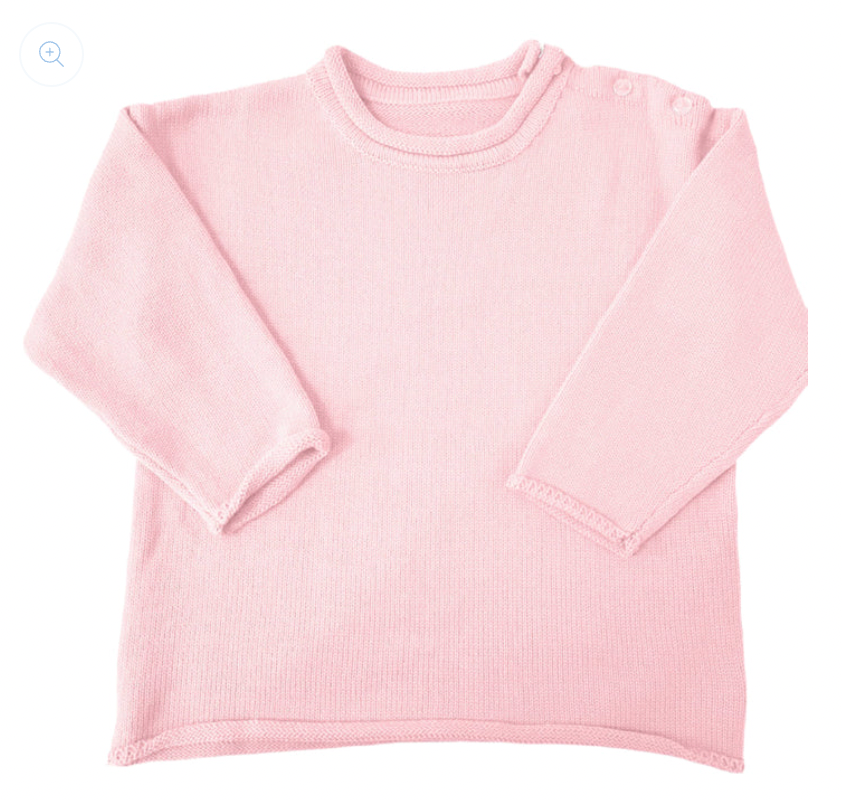 Light Pink Roll Neck Sweater