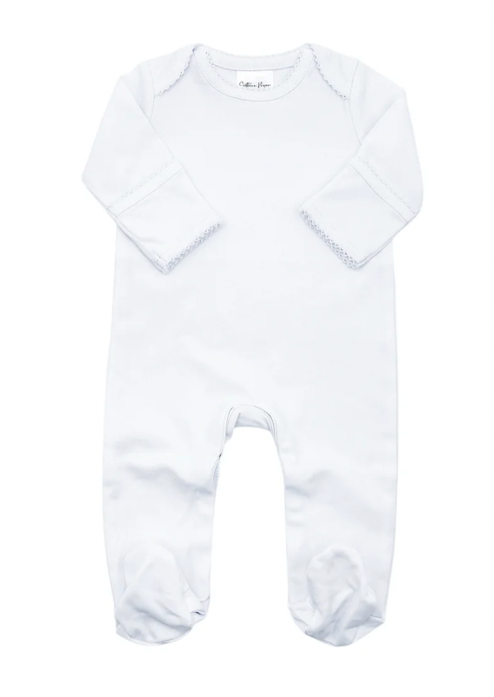 Picot Trim Footie - Christmas
