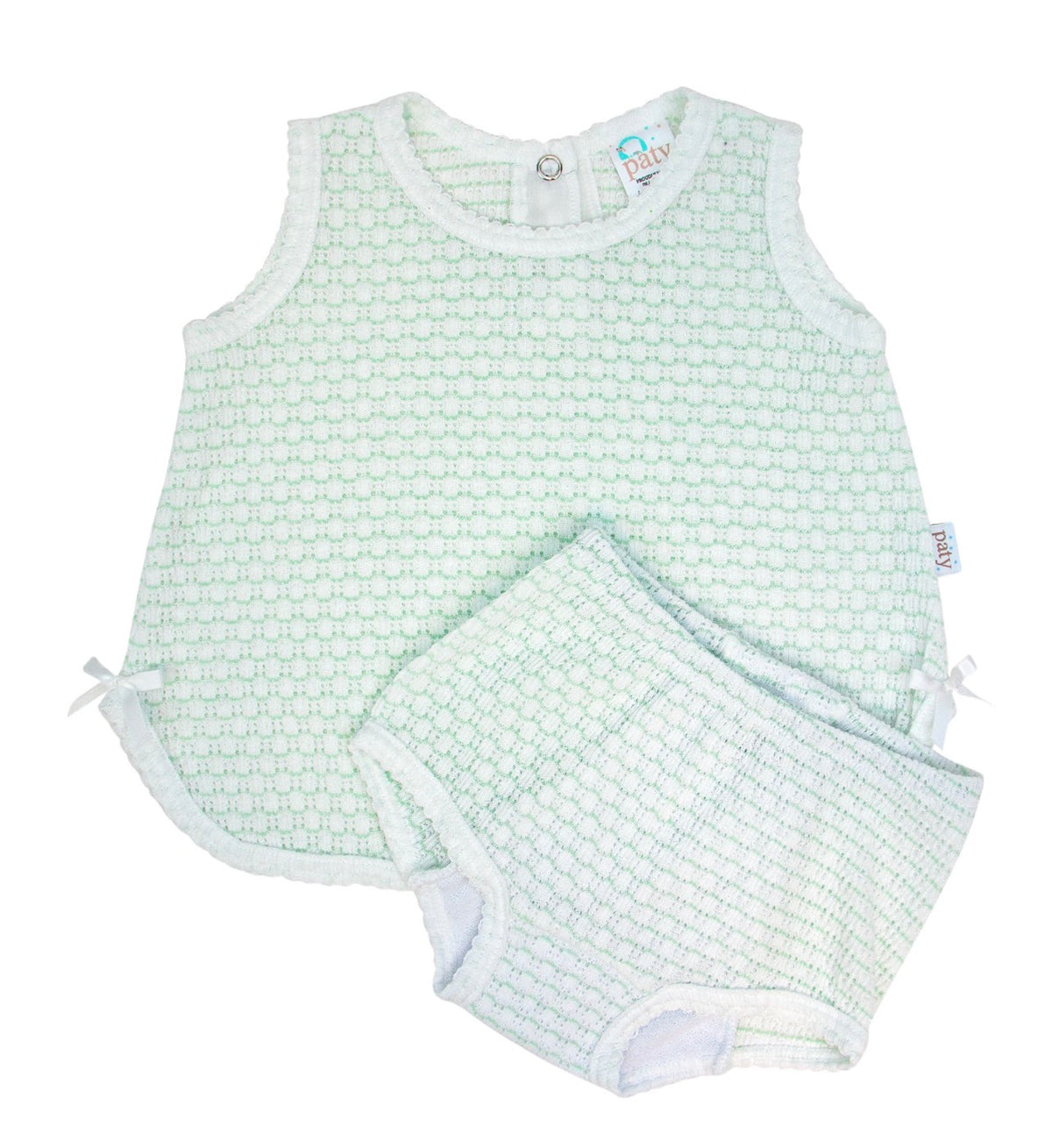 Paty Knit Pinstripe Diaper Set