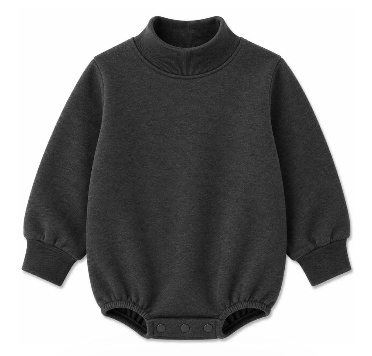 Solid Mock Neck Baby Bubble |PRE-ORDER