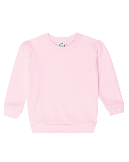 Girls Puff Sleeve Sweatshirt