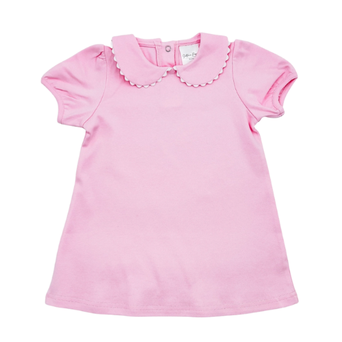 Pink Scalloped Collar Dress