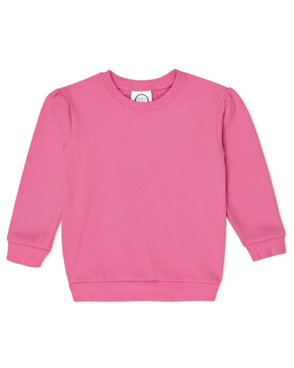 Girls Puff Sleeve Sweatshirt