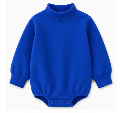 Solid Mock Neck Baby Bubble |PRE-ORDER