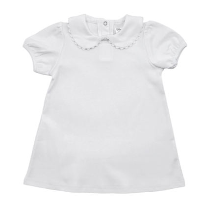 Southern Proper Scalloped Collared Dress