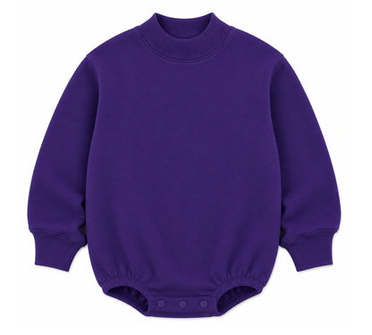 Solid Mock Neck Baby Bubble |PRE-ORDER