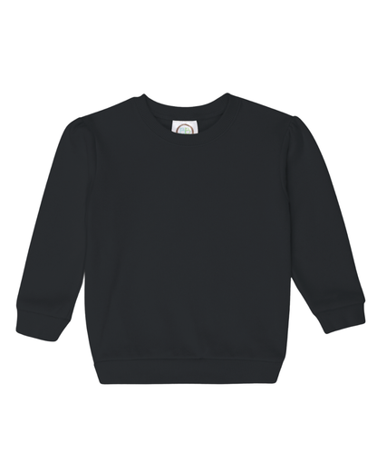 Girls Puff Sleeve Sweatshirt