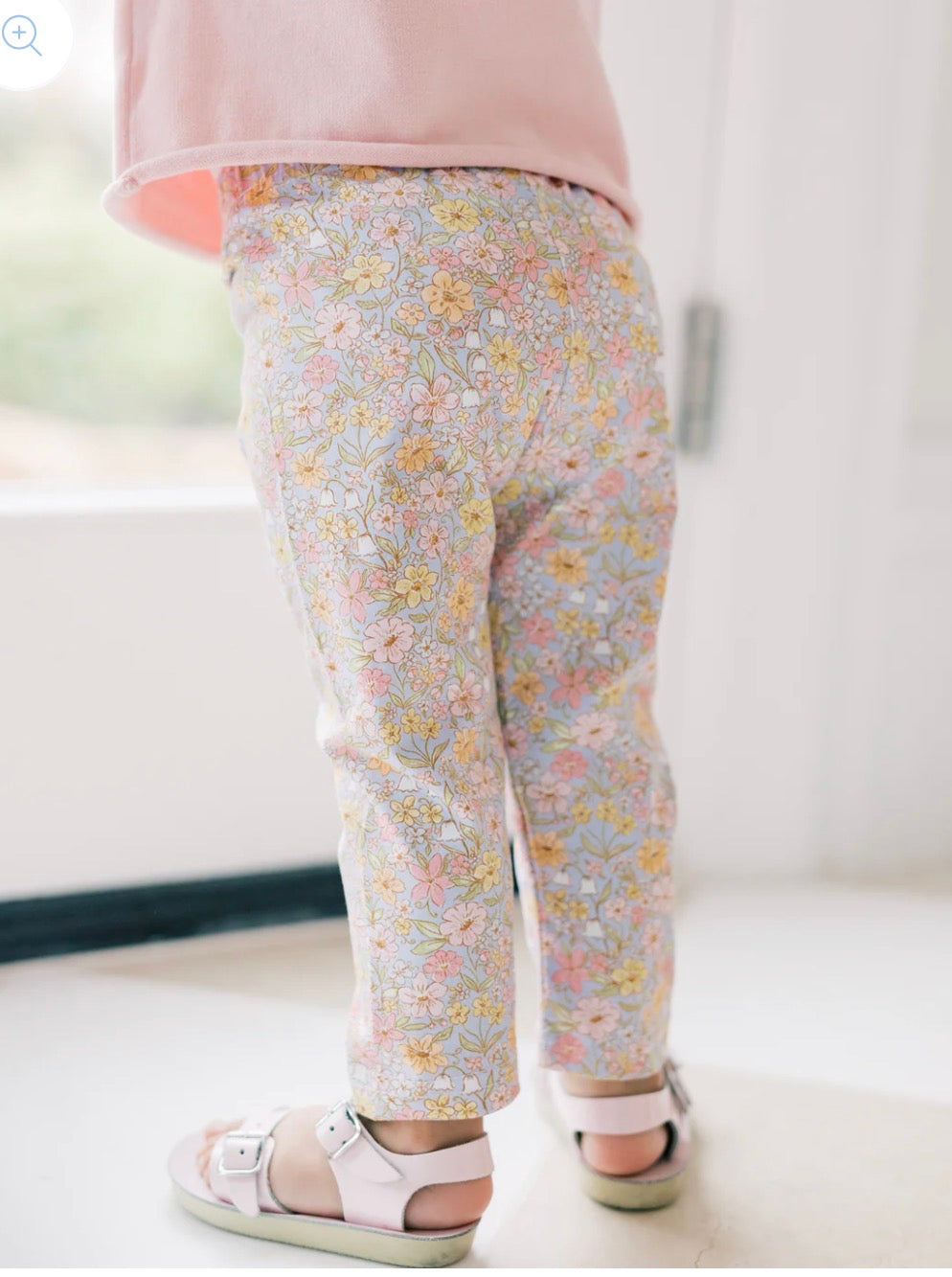 Light Blue Floral Leggings