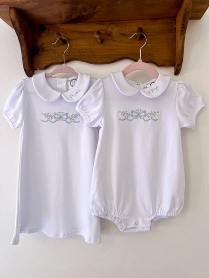 Grandmillenial Spring Bow Dress or Bubble