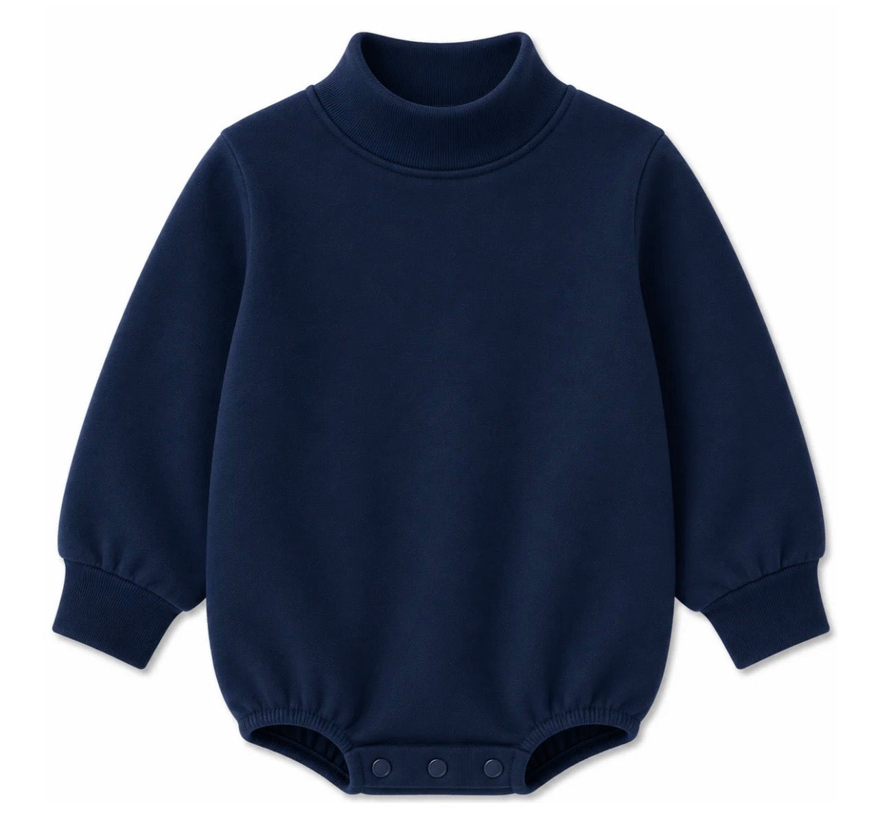 Solid Mock Neck Baby Bubble |PRE-ORDER