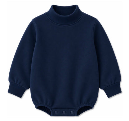 Solid Mock Neck Baby Bubble |PRE-ORDER