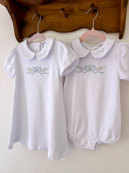 Grandmillenial Spring Bow Dress or Bubble