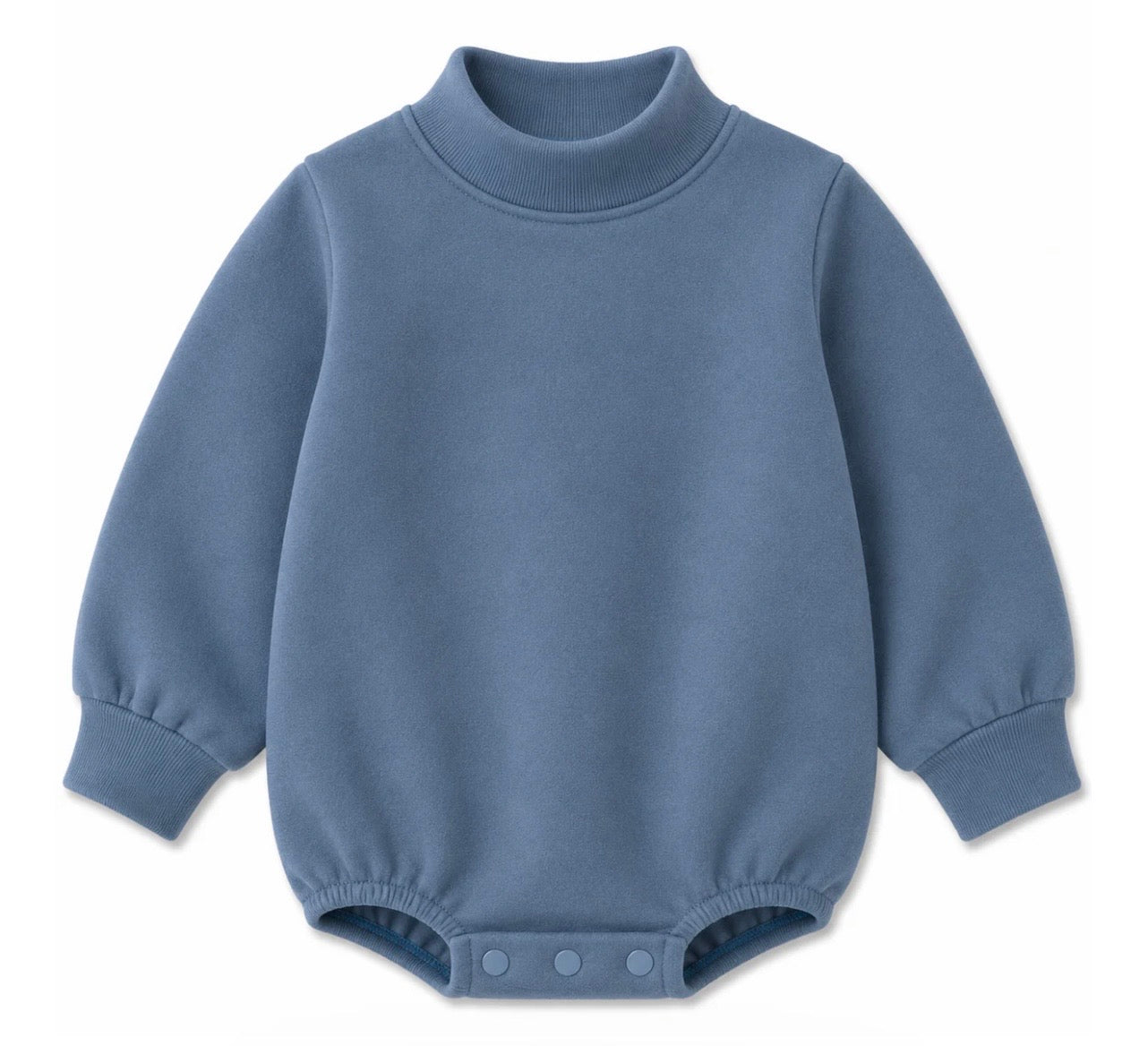 Solid Mock Neck Baby Bubble |PRE-ORDER