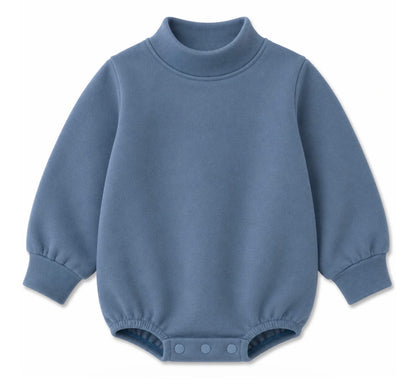 Solid Mock Neck Baby Bubble |PRE-ORDER