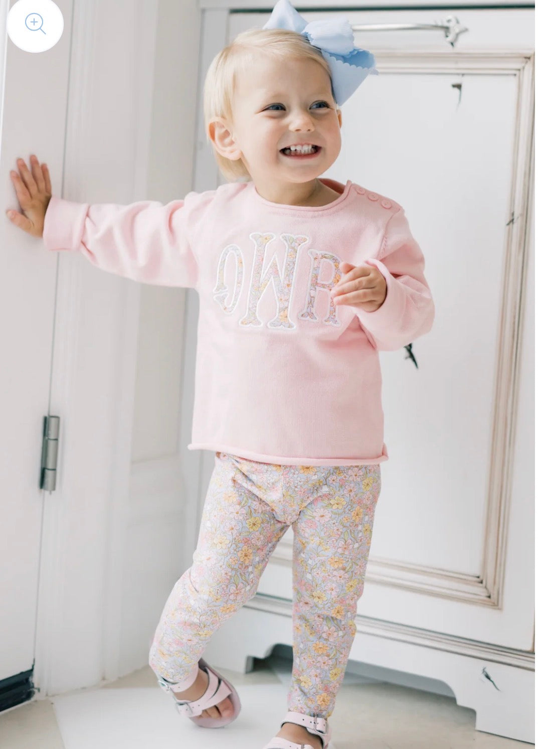 Light Blue Floral Leggings