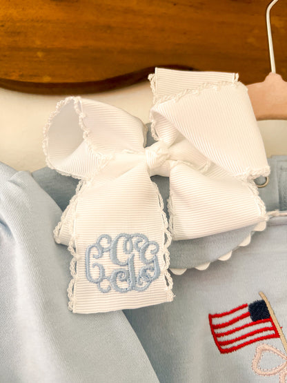 Monogrammed Bow - Large