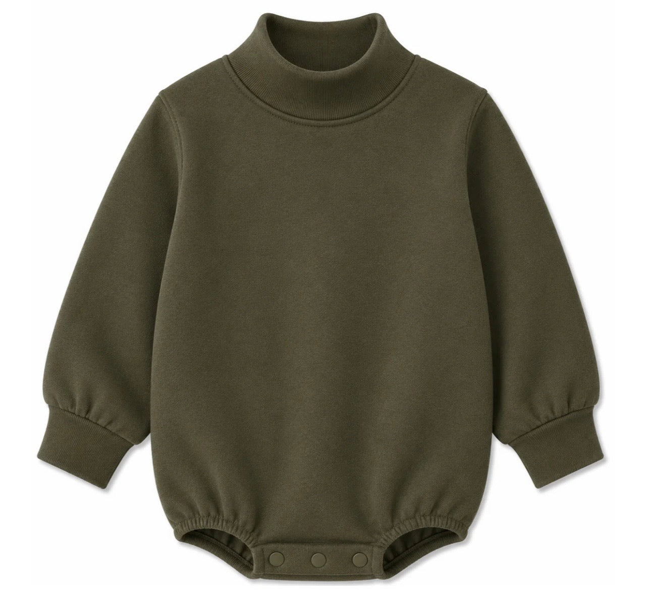 Solid Mock Neck Baby Bubble |PRE-ORDER