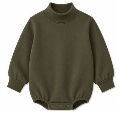 Solid Mock Neck Baby Bubble |PRE-ORDER