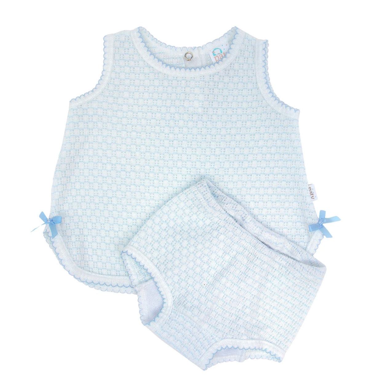 Paty Knit Pinstripe Diaper Set
