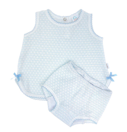 Paty Knit Pinstripe Diaper Set