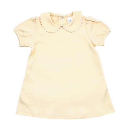Yellow Scalloped Collar Dress