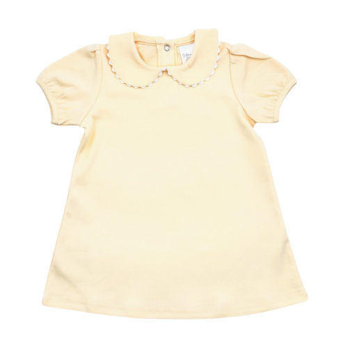 Yellow Scalloped Collar Dress