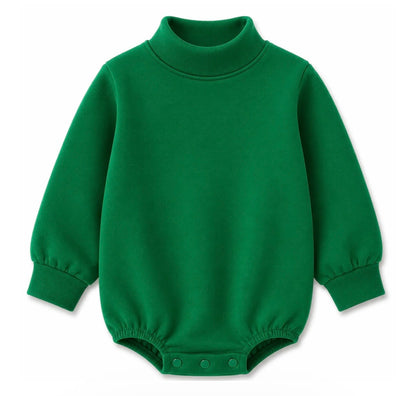 Solid Mock Neck Baby Bubble |PRE-ORDER