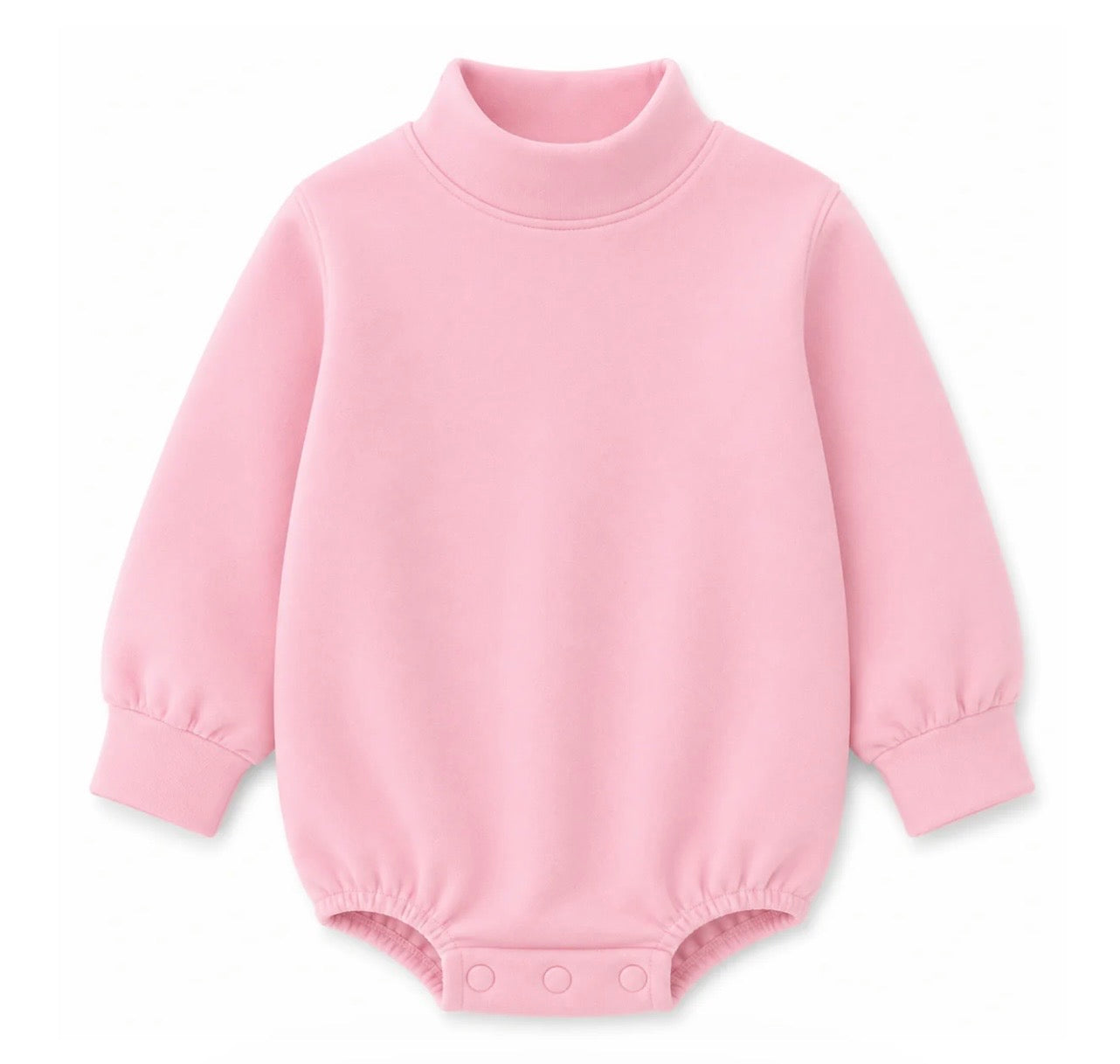 Solid Mock Neck Baby Bubble |PRE-ORDER