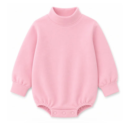 Solid Mock Neck Baby Bubble |PRE-ORDER