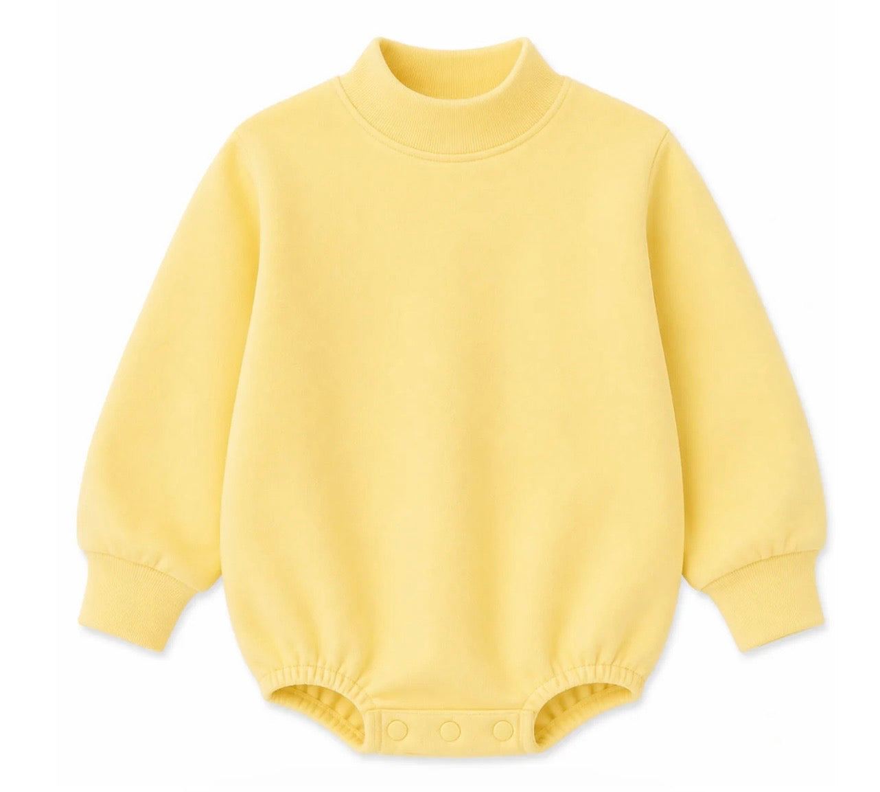 Solid Mock Neck Baby Bubble |PRE-ORDER