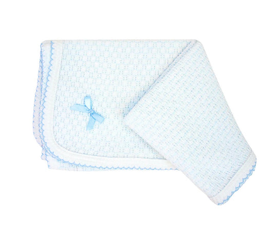 Paty Knit Pinstripe Swaddle Blanket
