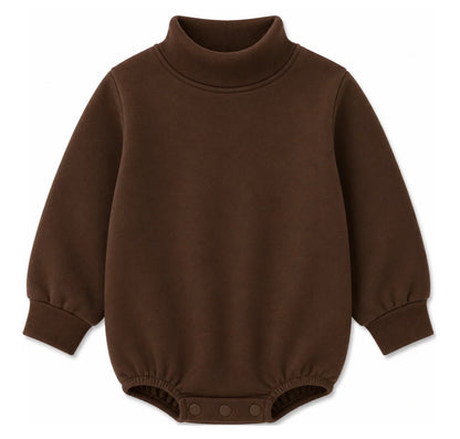 Solid Mock Neck Baby Bubble |PRE-ORDER