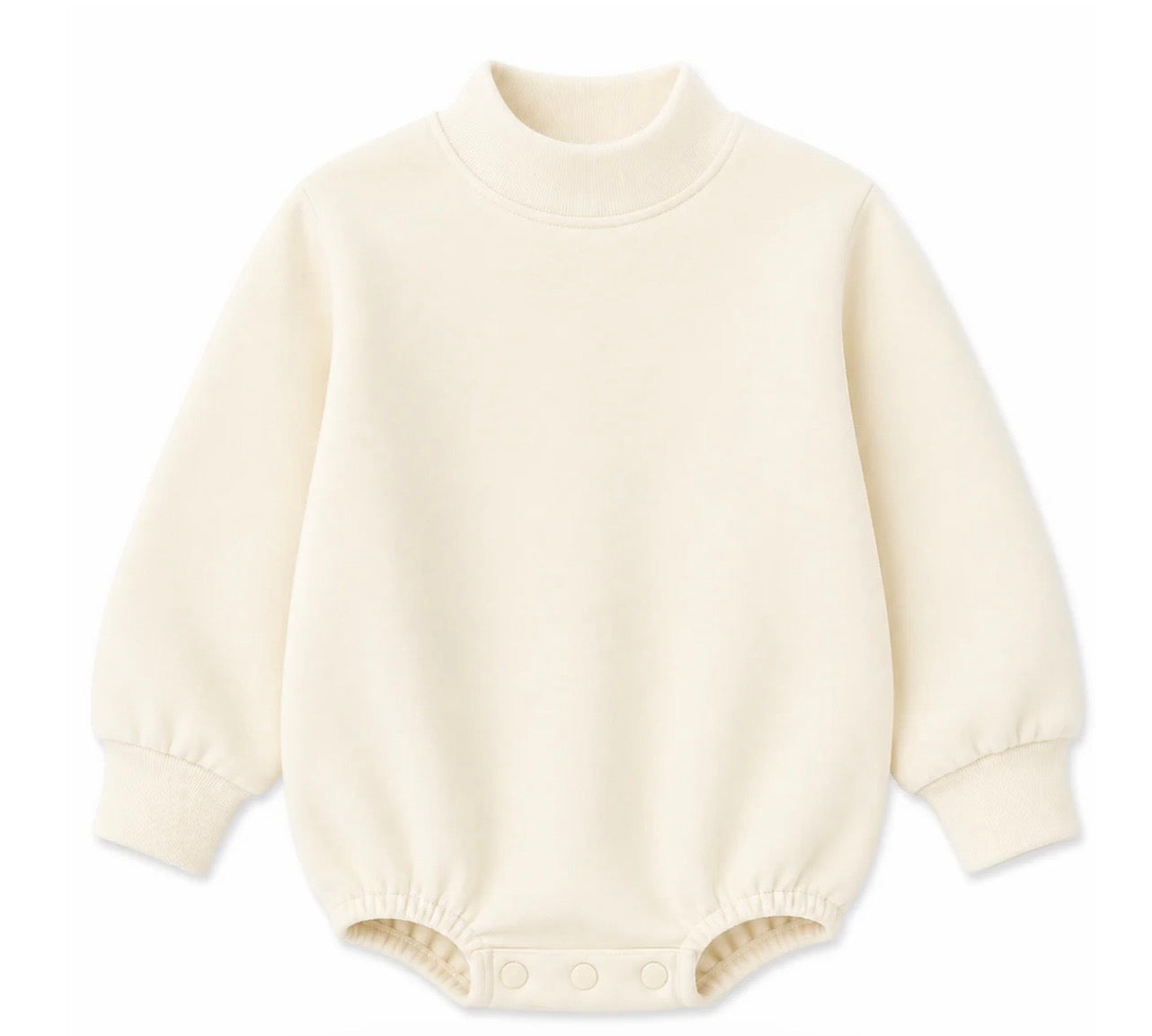 Solid Mock Neck Baby Bubble |PRE-ORDER