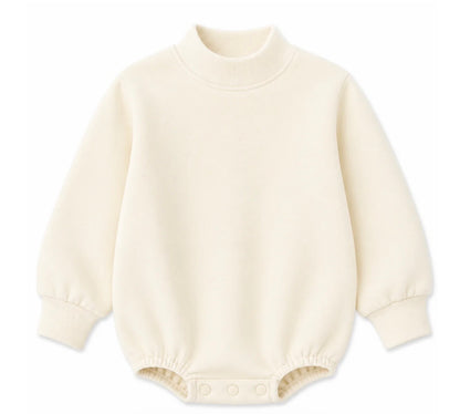 Solid Mock Neck Baby Bubble |PRE-ORDER