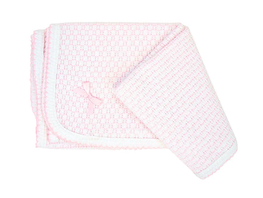 Paty Knit Pinstripe Swaddle Blanket