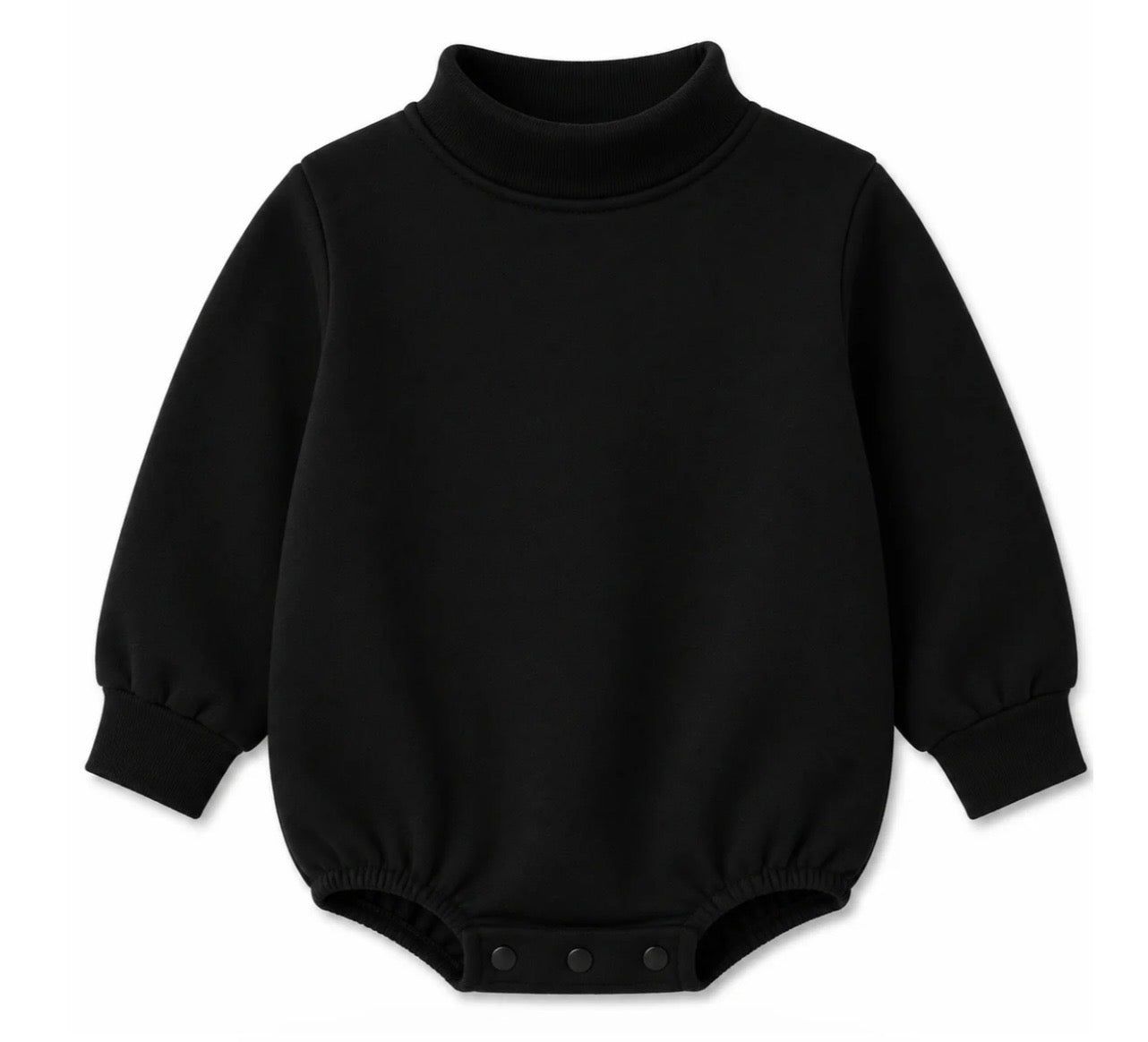 Solid Mock Neck Baby Bubble |PRE-ORDER