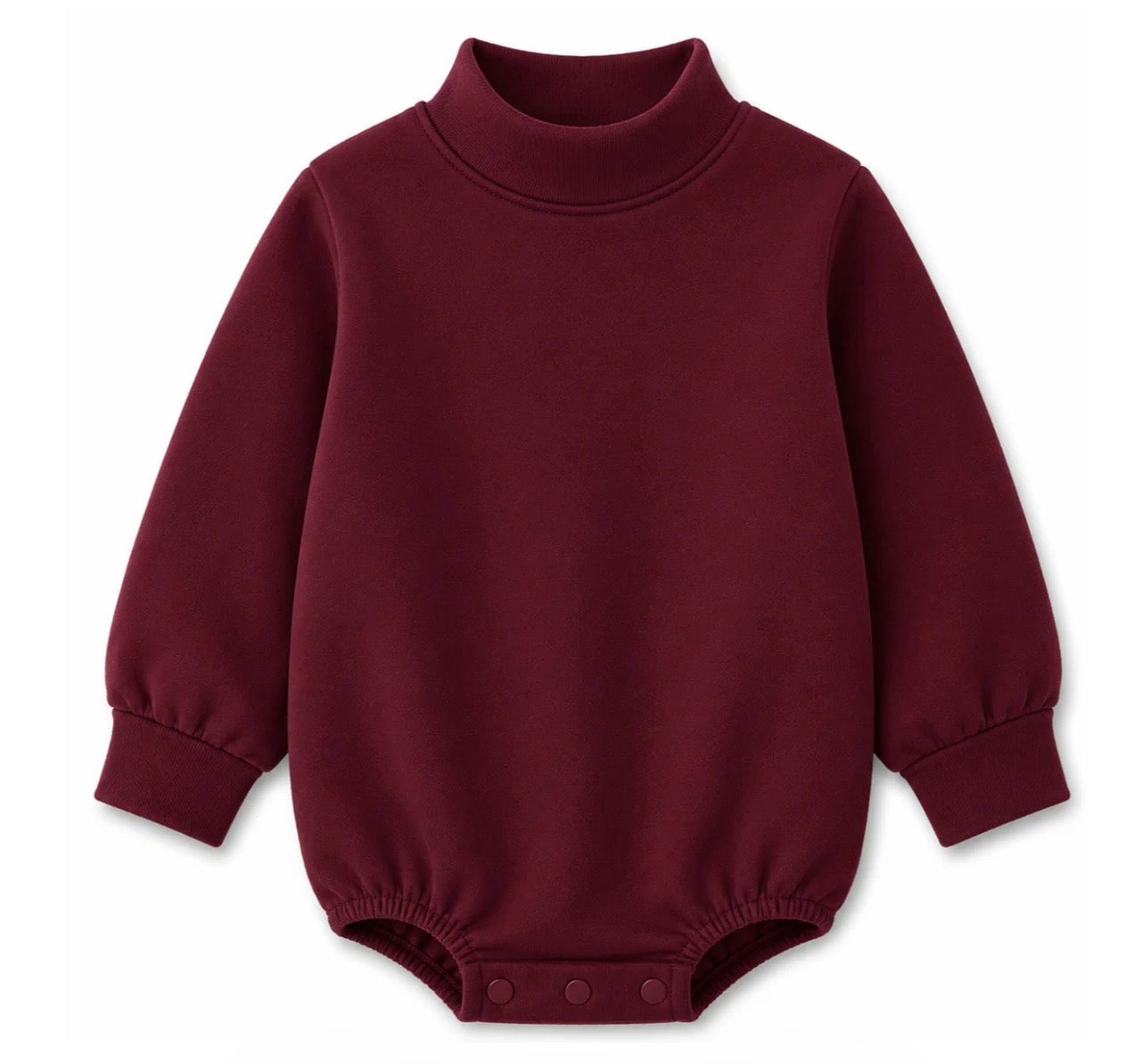 Solid Mock Neck Baby Bubble |PRE-ORDER