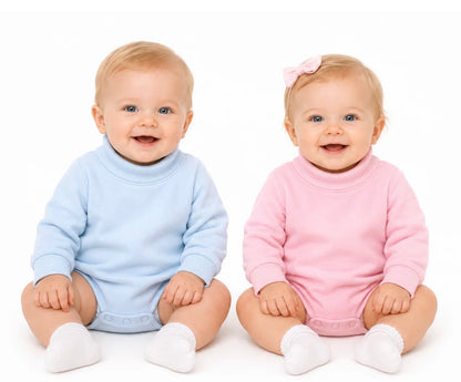 Solid Mock Neck Baby Bubble |PRE-ORDER