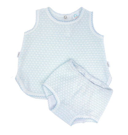 Paty Knit Pinstripe Diaper Set