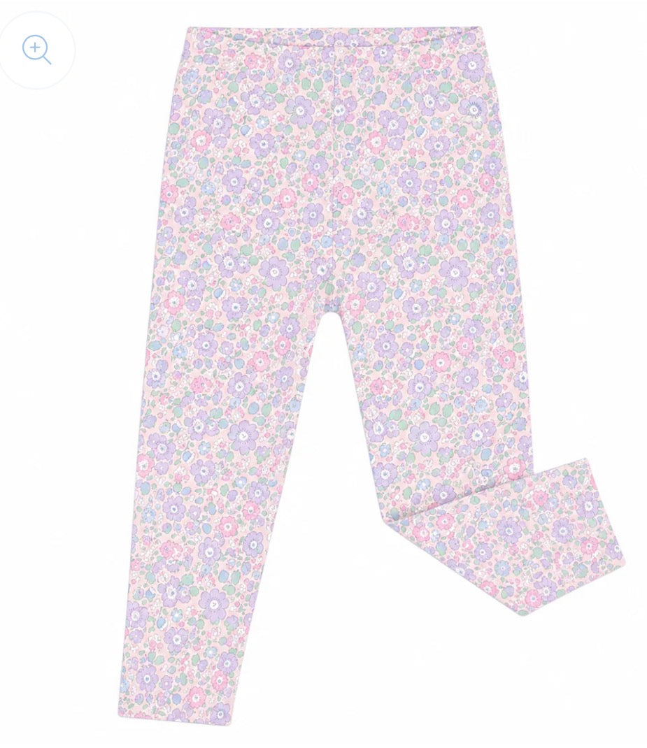 Light Pink Floral Leggings