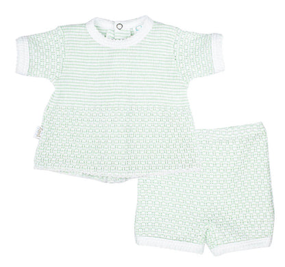 Paty Knit Shorts Set Solid Color