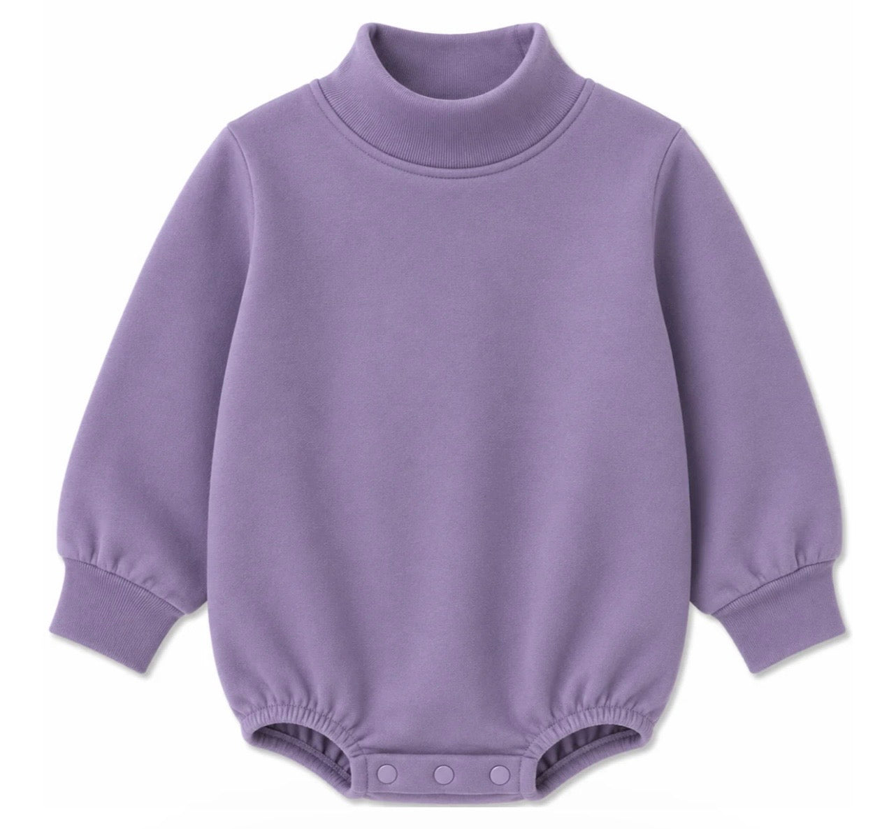 Solid Mock Neck Baby Bubble |PRE-ORDER